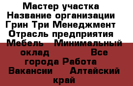 Мастер участка › Название организации ­ Грин Три Менеджмент › Отрасль предприятия ­ Мебель › Минимальный оклад ­ 60 000 - Все города Работа » Вакансии   . Алтайский край